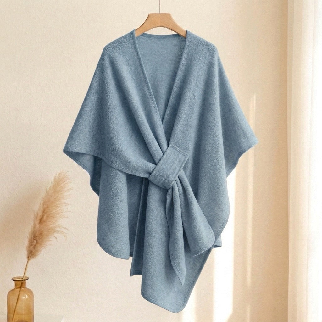 Langer Poncho Schal